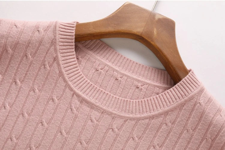 Women Cable-knit Thickening Sweater