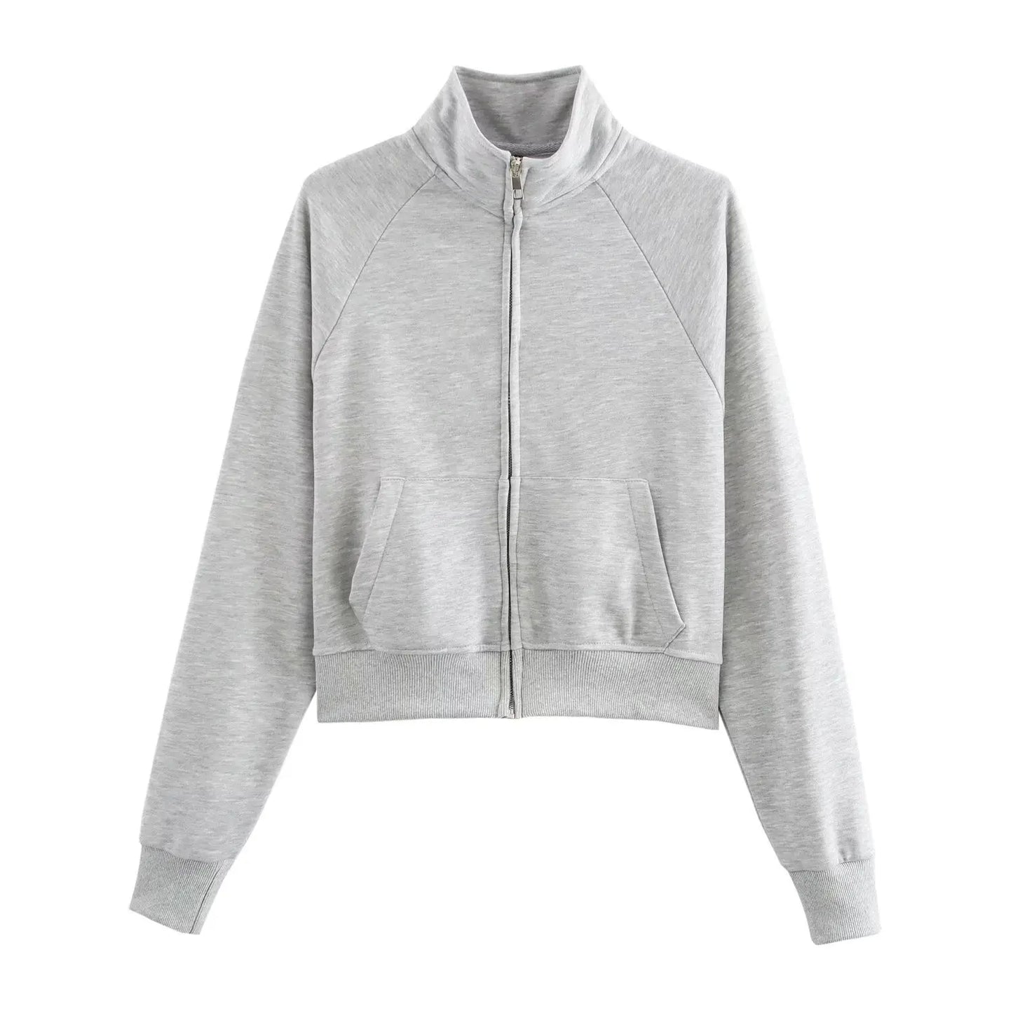 RARA Women's Zip Up Stand Collar Jacket and Drawstring Flared Pants Set Comfortable and Stylish for Everyday Activities