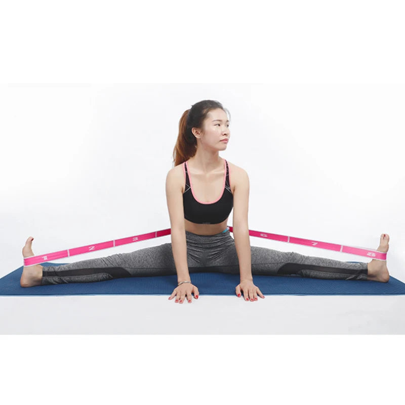 Yoga Pull Strap Belt Polyester Latex Elastic Latin Dance Stretching Band Loop Yoga Pilates GYM Fitness Exercise Resistance Bands