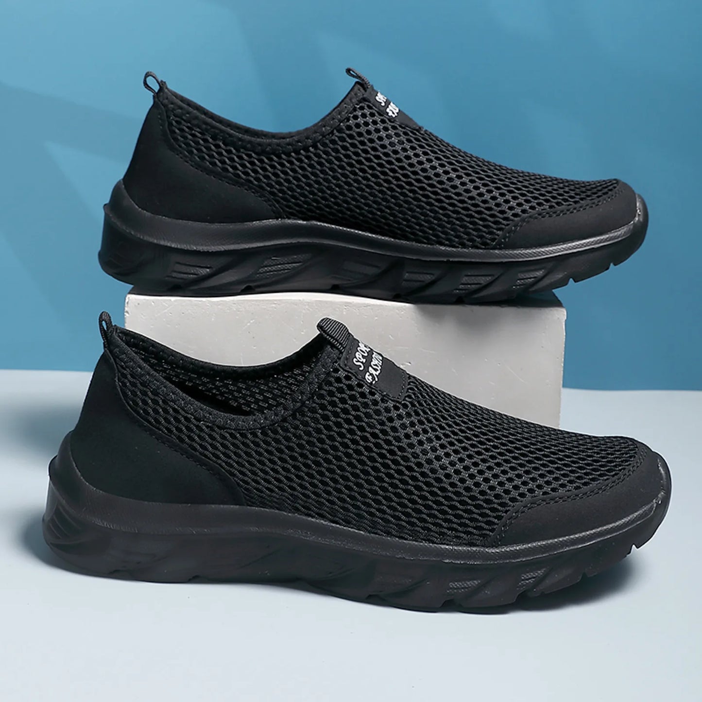Simple Pure Color Mesh Breathable Comfortable Zapatillas Informales