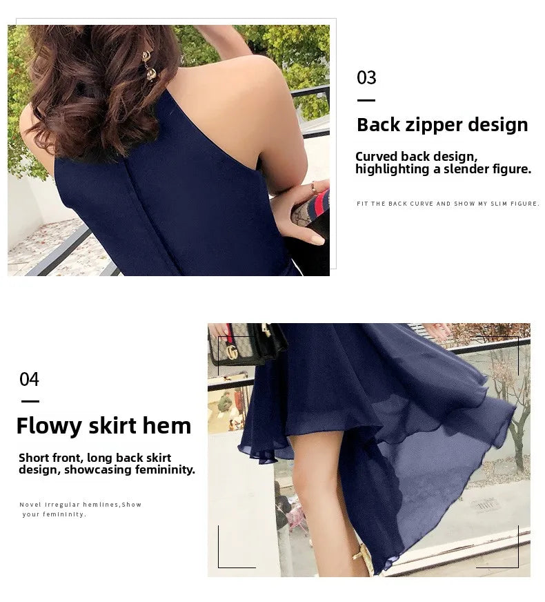 Ele ort Neline Evening Dr Women's New 2026 Faionable Fairy T Sle High End Polyester ort Dr for Par