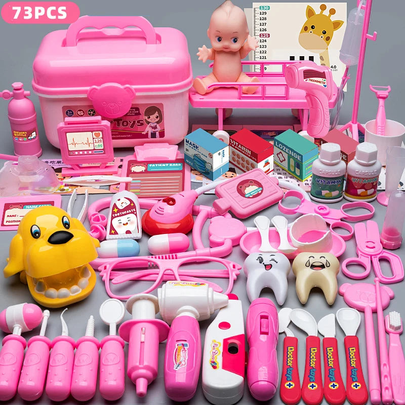 Children Doctor Play Set Simulation Nurse Toy Doctor Accessories for Kids Home Play