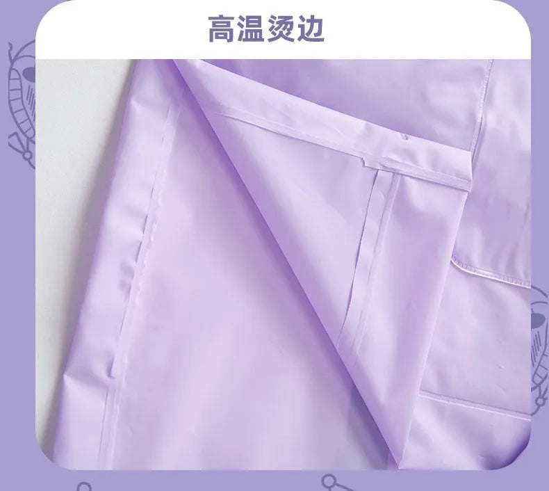 Japanese Amine Raincoat Stay Dry & Comfy in the Rain Outdoor Walking Cycling Kids Poncho Hooded Jacket for Girls & Boys