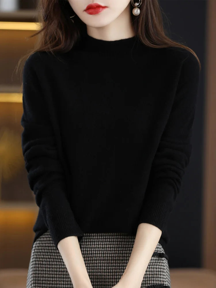 Women Casual Knitwear Female Clothing Basic Soft Tops