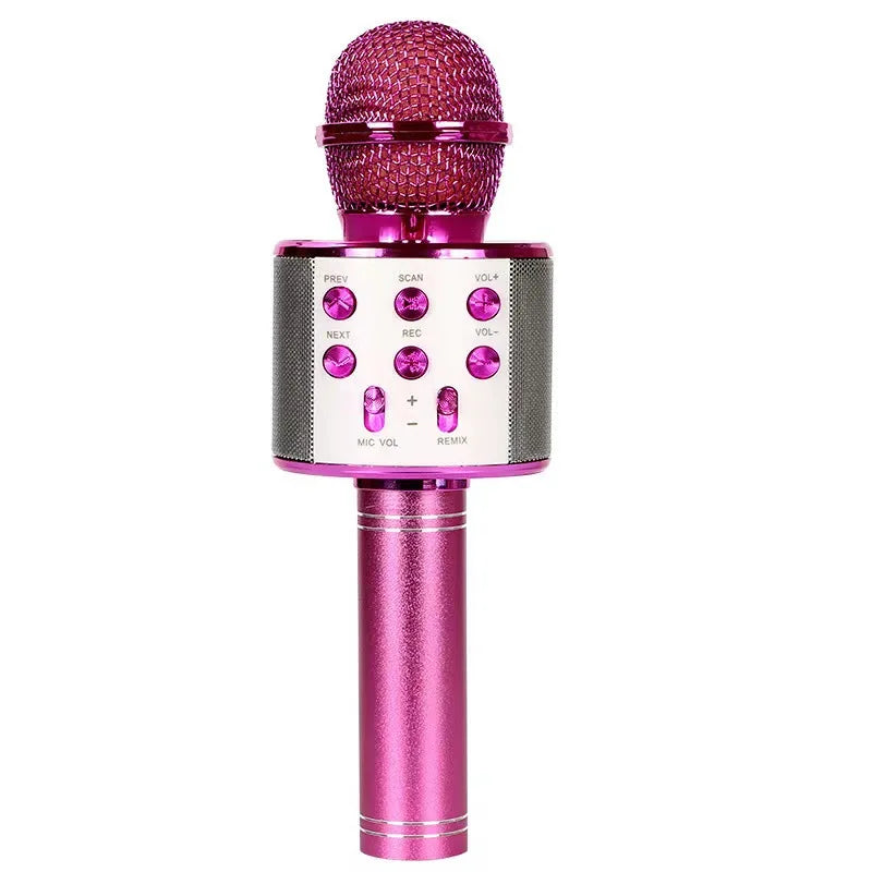 Portable Handheld Wireless Karaoke Microphone Speaker Microphone for Kids Music Player Singing Recorder KTV