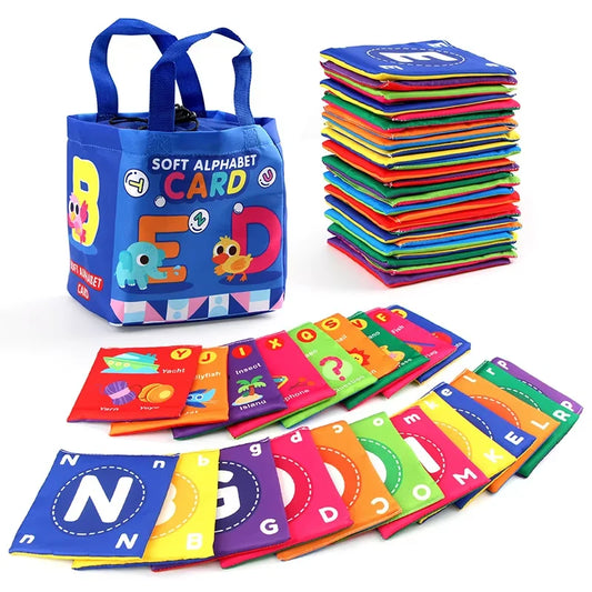 26pcs/set Baby Cloth Book Soft Flash Cards