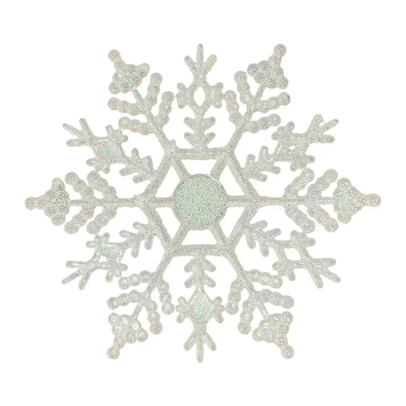 Pack Of 24/12/6 Pieces Snowflakes For Christmas Tree Decoration Blue Snowflakes