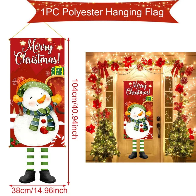Christmas Hanging Flag Merry Christmas Decoration