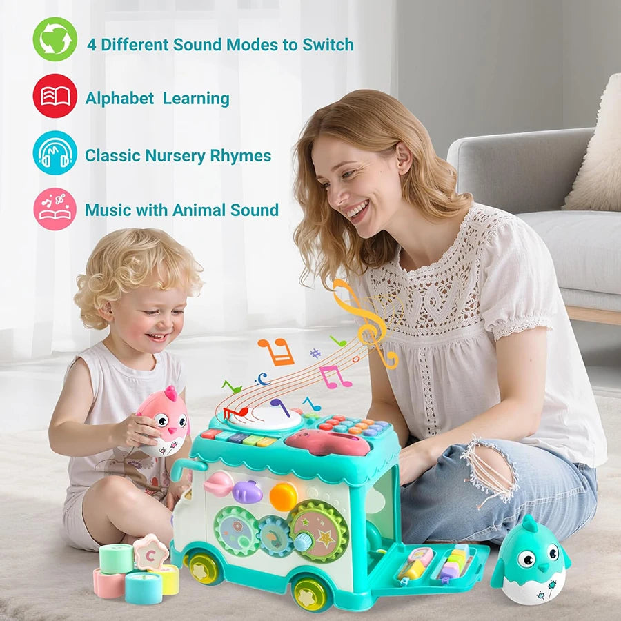 Montessori Educational Toys Baby Musical Bus