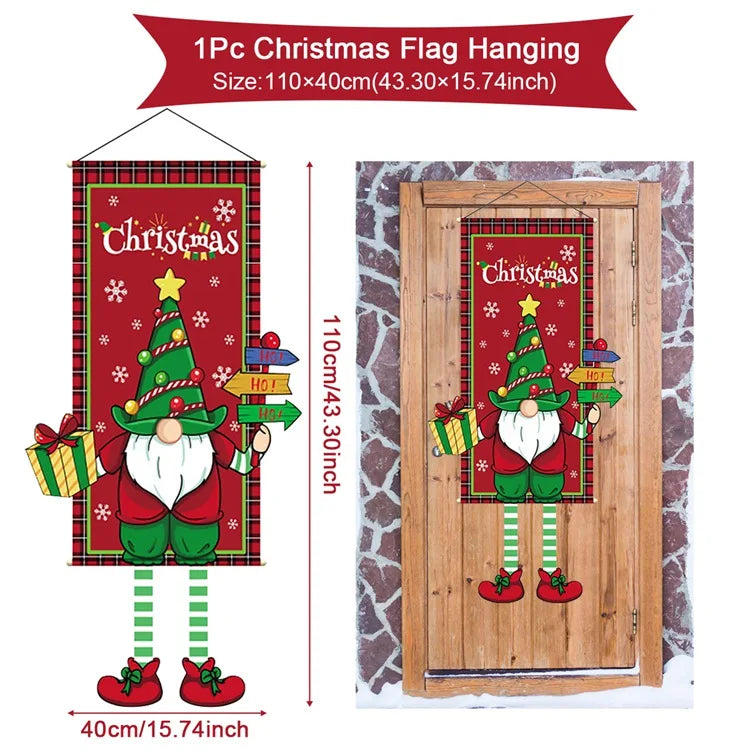 Christmas Hanging Flag Merry Christmas Decoration