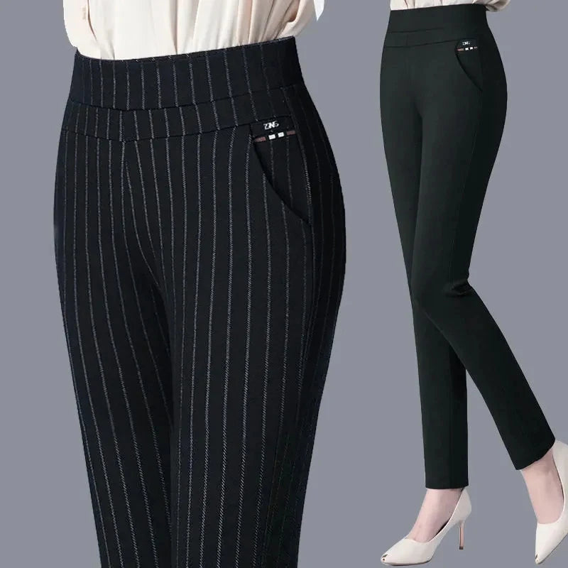 Thin & Thick Warm Winter Pencil Pants Womens Snow Plush Strench Lady
