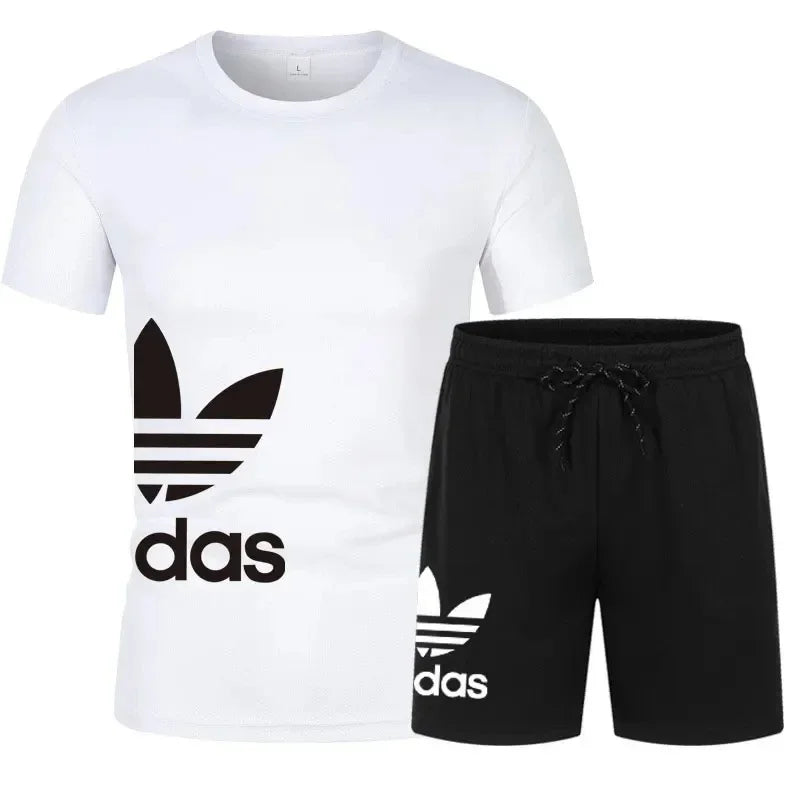 Men's shorts set, two-piece set, luxury designer clothing, fashionable garter, gym.