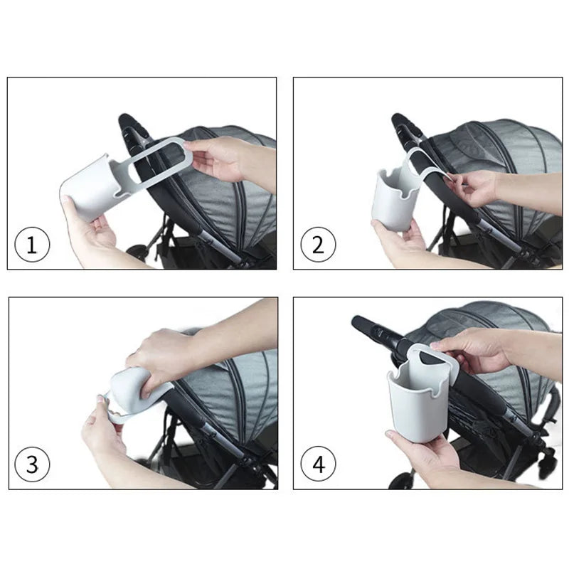 Baby Stroller Multifunctional Silicone Cup Holder Wheelchair Baby Stroller Bicycle Bottle Holder Bottle Storage Bag
