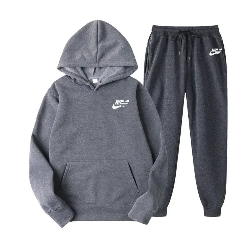 Two Piece Sets Sweatshirts Men Women Street Los Fashion Printed Sports Suit