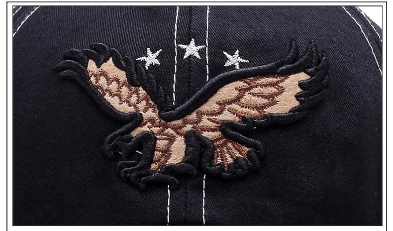 Hats Men'S And Women'S Four-Season Shade Baseball Cap Eagle Embroidery Korean Version Trendy Casual Couple Sunscreen Sun Hat