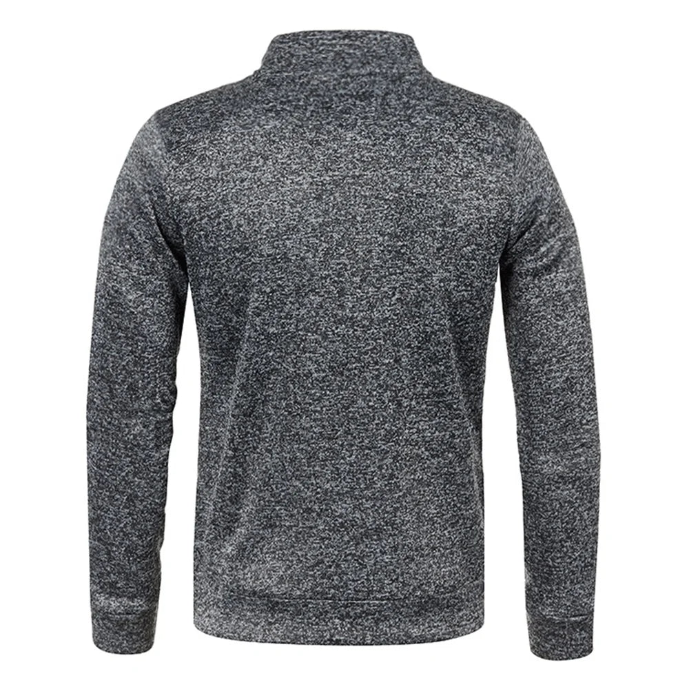 Men Sweatshirts Spring Thicker Pullover Half Zipper Pullover