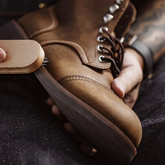 Maden First Layer Cowhide 8111 Ankle Boots Vintage Genuine Leather Paratrooper Motorcycle Boots Men's Fall Winter Casual Shoes