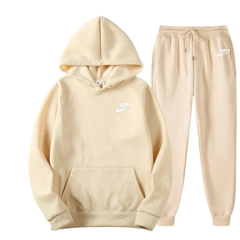 Two Piece Sets Sweatshirts Men Women Street Los Fashion Printed Sports Suit