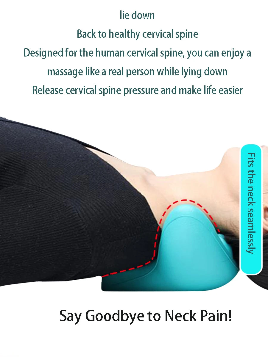 Neck Shoulder Stretcher Relaxer Cervical Chiropractic Traction Device Massage Pillow for Pain Relief Cervical Spine Alignment