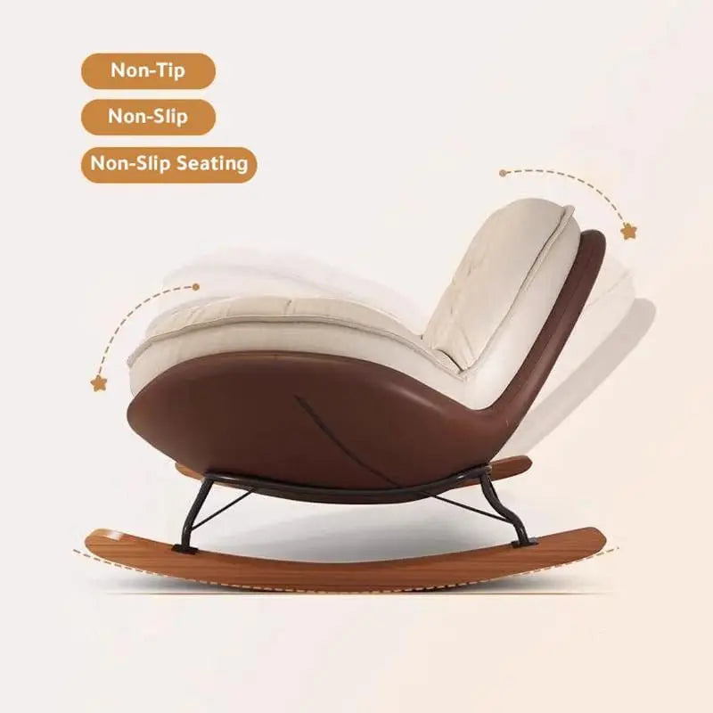 Rocking Chair, Glider Rocking Chair for Living Room, Indoor Rocking Chair with Padded Seat, Reading Chair for Bedroom