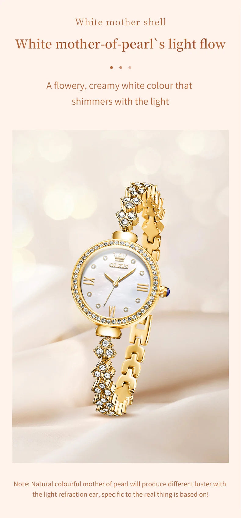 OLEVS 9903 Women Watchs Original Fashion Elegant Quartz Wristwatch Waterproof Luminous Bracelet Watch Band Diamond Bezel Reloj