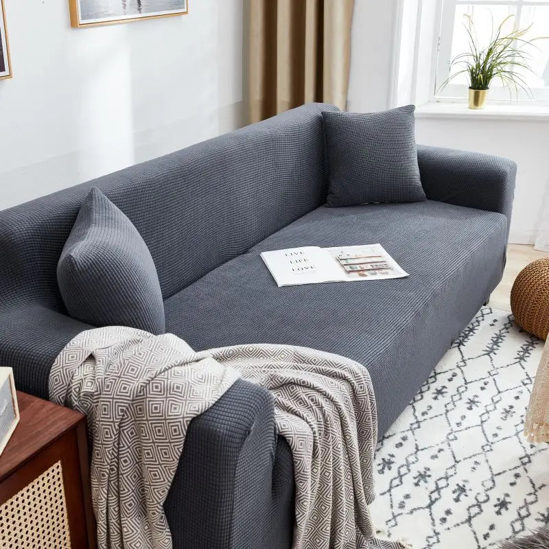 Adjustable Elastic Sofa Cover Armchair Protector Corner L Shape Stretch Slipcovers Couch Cover 1/2/3/4/5 Seater  For Living Room