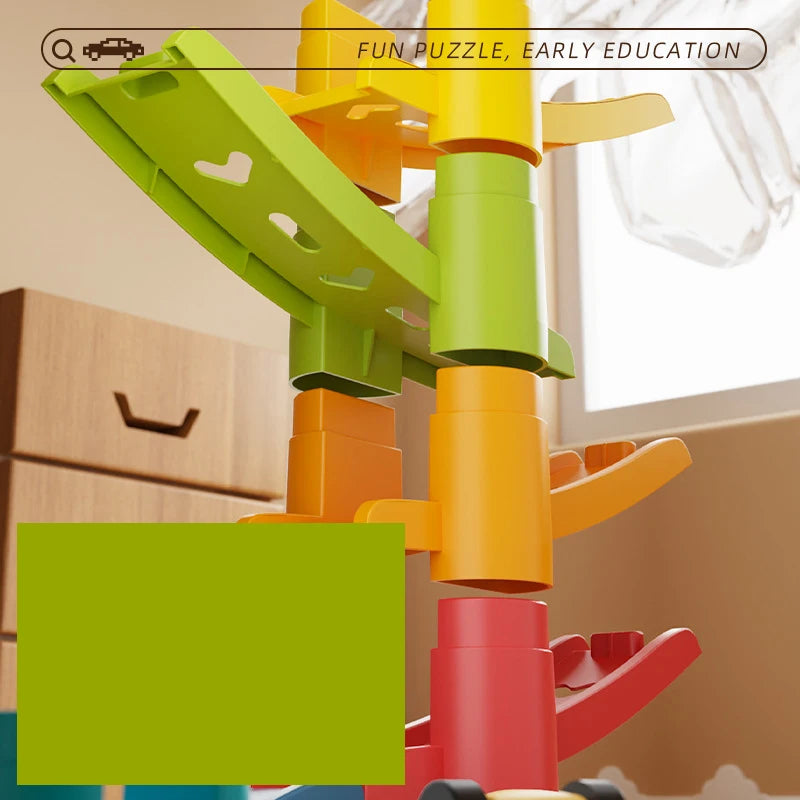 Children's Games Gliding Track Car 2 to 5 Years Inertia Toy Multi Layer Cartoon Puzzle Slide Car Roller Coaster Racing Toys