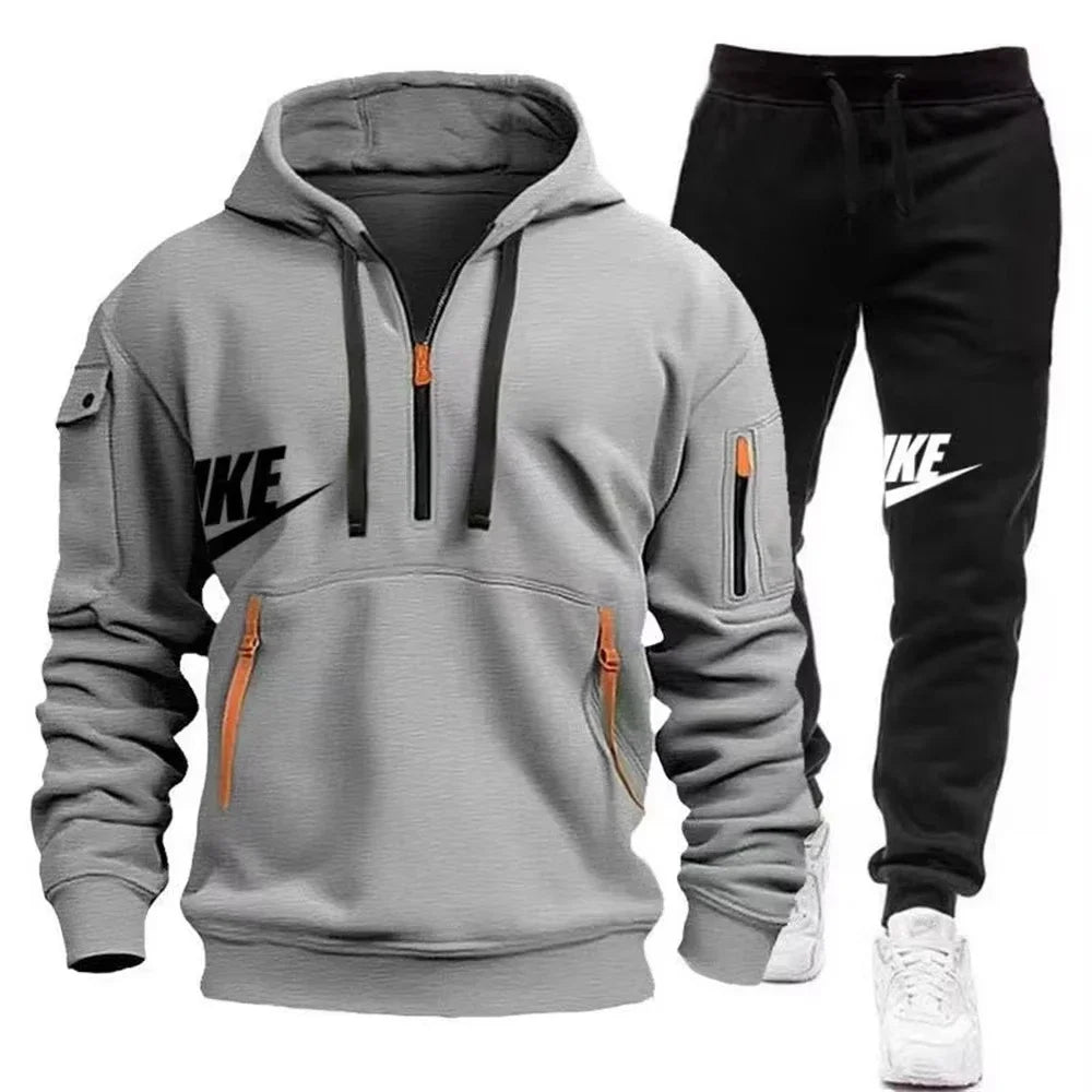 2025 New men's autumn and winter suit zipper hoodie