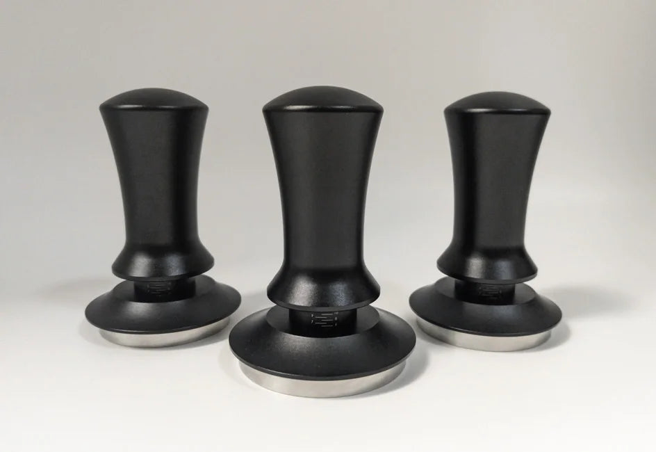 Coffee Tamper 54mm Ripple Base Espresso Tamper Barista Spring Loaded Coffee Tamper with Depth indication Tampers 51mm 53mm 58mm