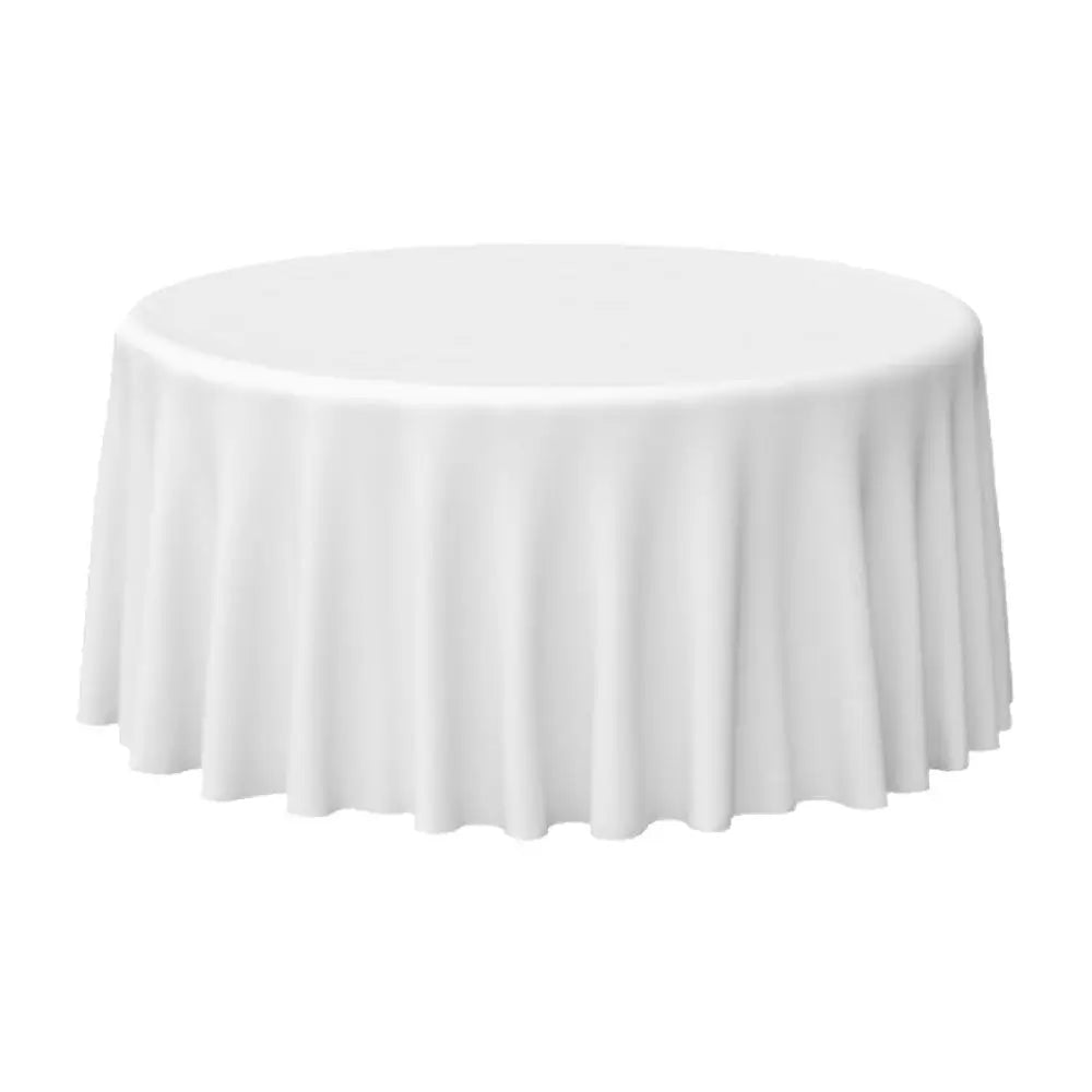 White Round Satin Table Cloths