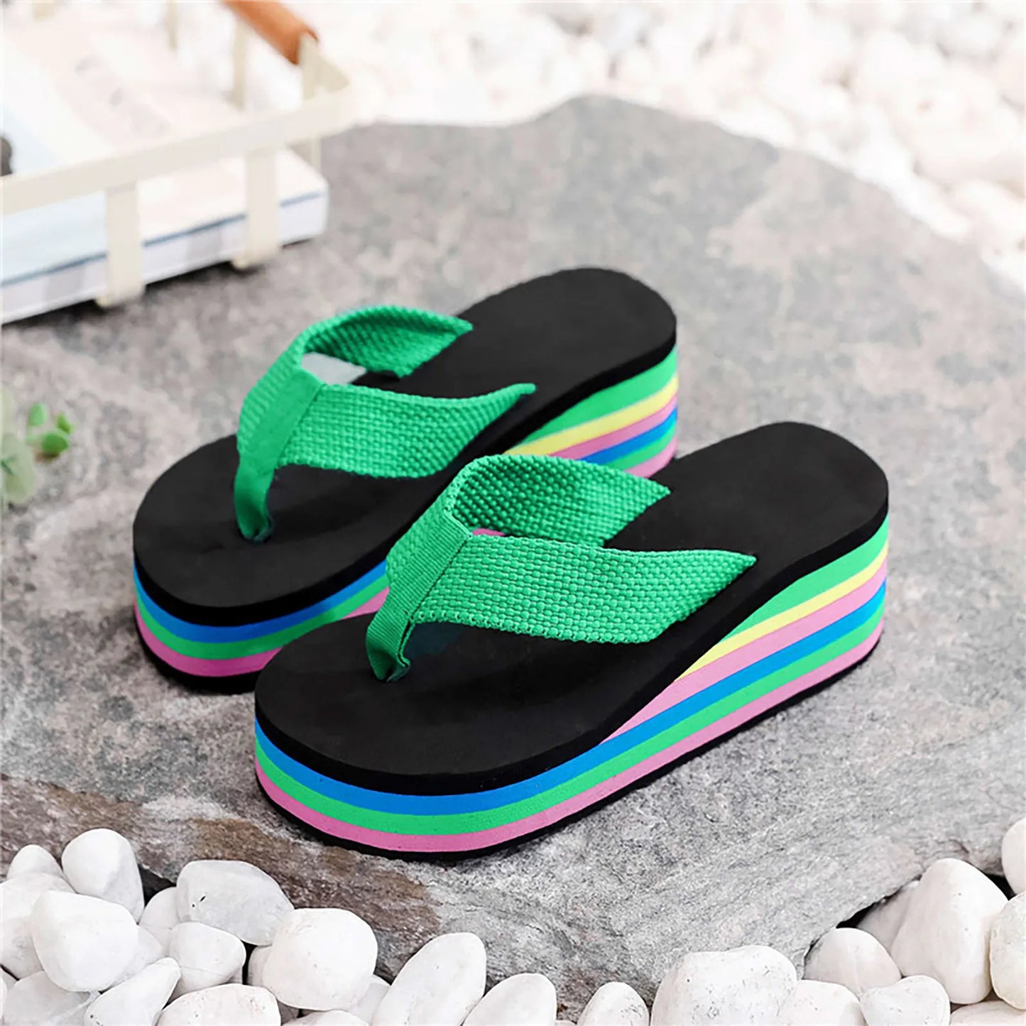 Beach Flip Flops Color Slides 2023 Slippers Women