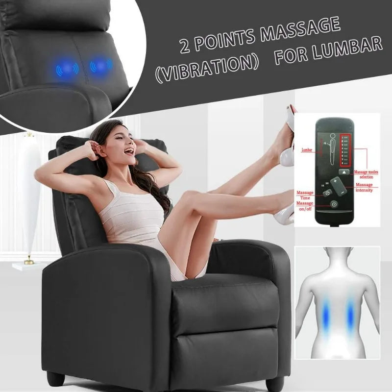 Recliner for Living Room Massage Reading Chair Winback Single Sofa Home Theater Seating Modern Reclining Easy Lounge