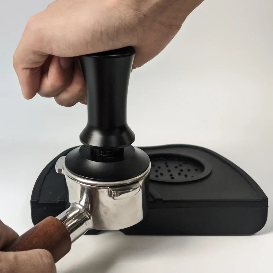 Coffee Tamper 54mm Ripple Base Espresso Tamper Barista Spring Loaded Coffee Tamper with Depth indication Tampers 51mm 53mm 58mm