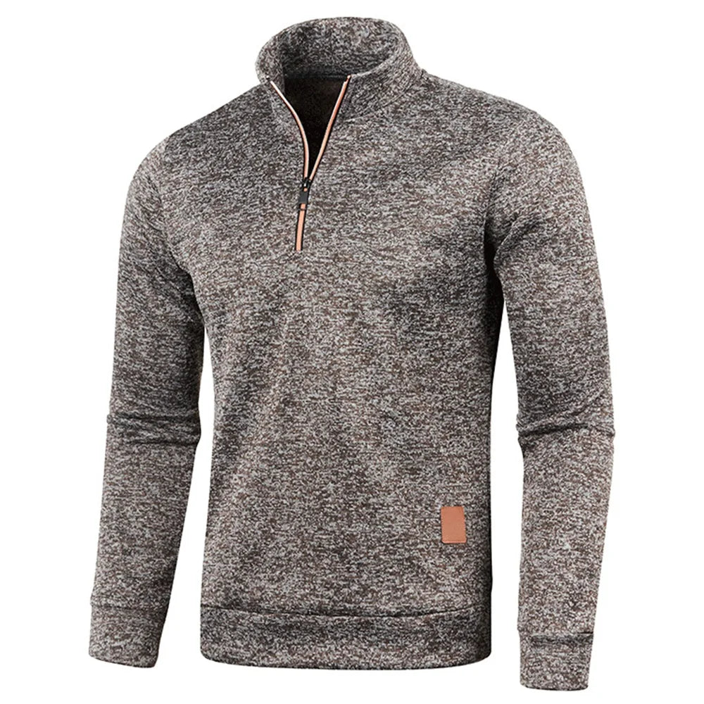 Men Sweatshirts Spring Thicker Pullover Half Zipper Pullover