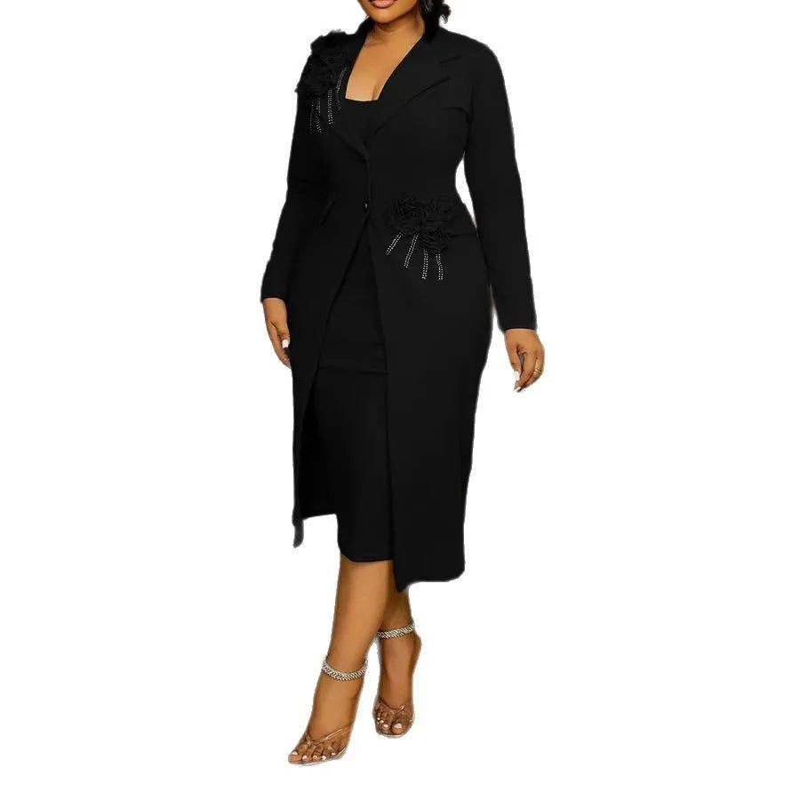 Women Dress Sets Two Pieces Set Matching Set Casual Elegant Flower V Neck