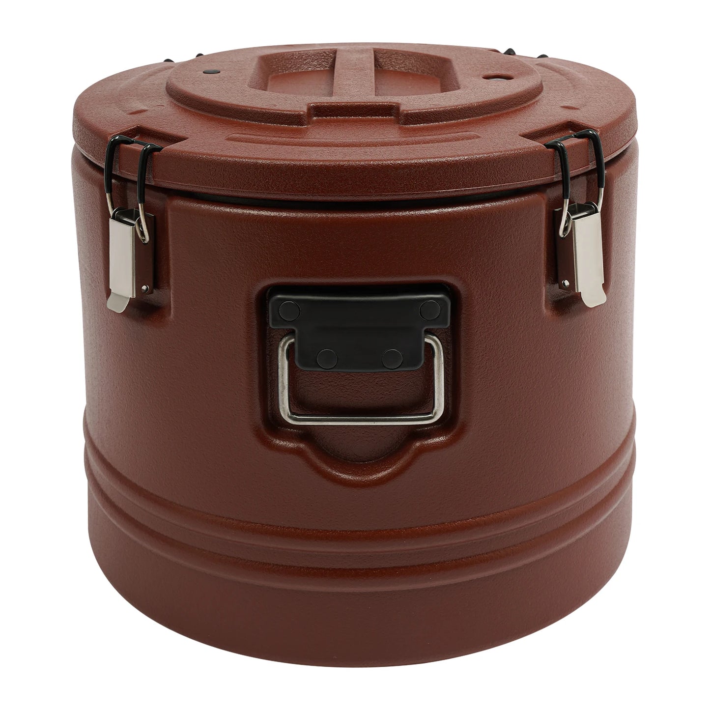 30L Food Warmer, Stainless Steel Food Cooler, Brown Insulated Food Carrier, Commercial Soup Container for Hot or Cold Food