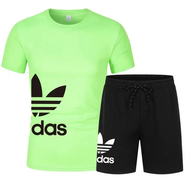 Men's shorts set, two-piece set, luxury designer clothing, fashionable garter, gym.