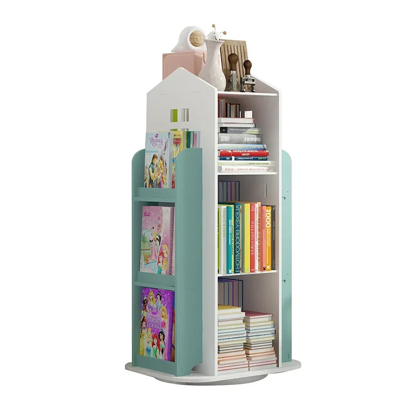 Children's Bookshelf 360° Rotating Cartoon Books