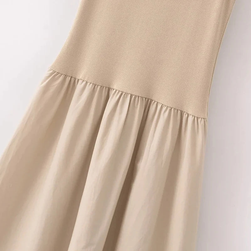 HXAO Women's Black Long Dresses Sleeveless Elegant Dresses Fashion Casual Vintage Party Khaki Dresses