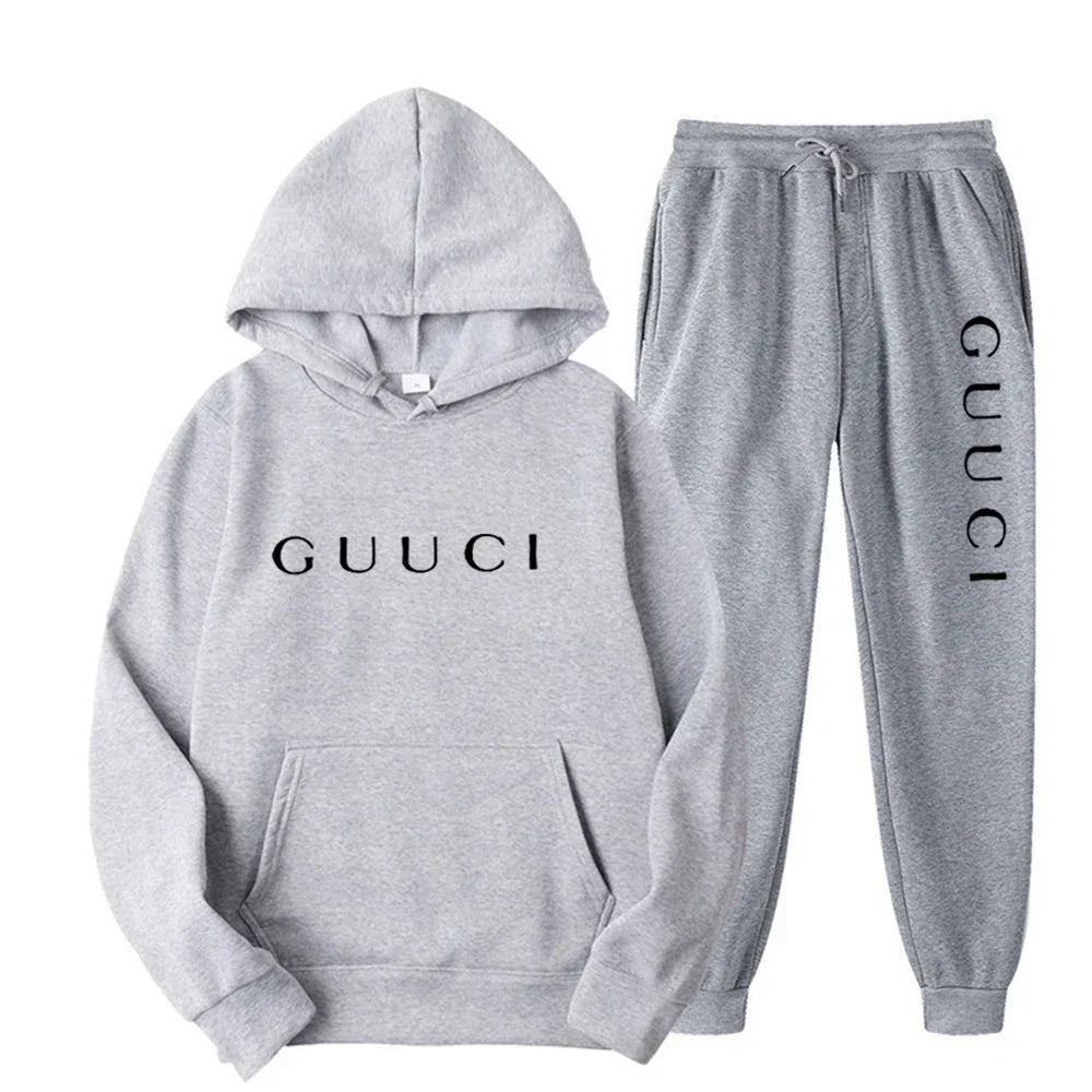 men's and women's hoodie + jogging pants two-piece set