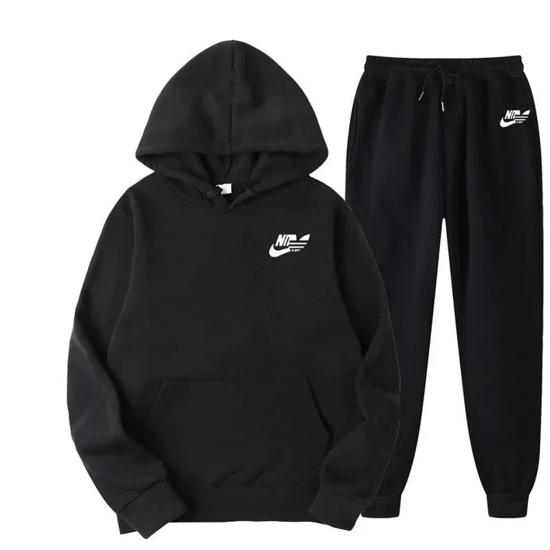 Two Piece Sets Sweatshirts Men Women Street Los Fashion Printed Sports Suit