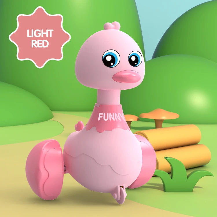Baby Toy Swing Duck Toy Cartoon Press Vehicles Glide Animal Inertia Pull Back Cars Early Education Toys for Toddlers Boys Girls