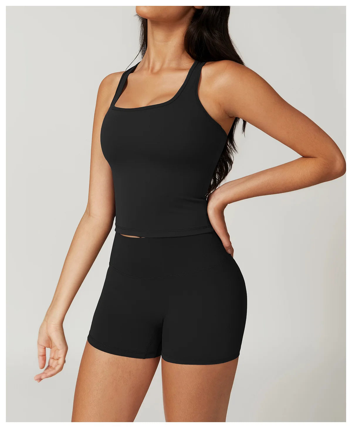 Two Pieces Fitness Yoga Set Women Gym Push Up Running Sportswear Female High Waist Tracksuits Workout Clothers Athletic Wear
