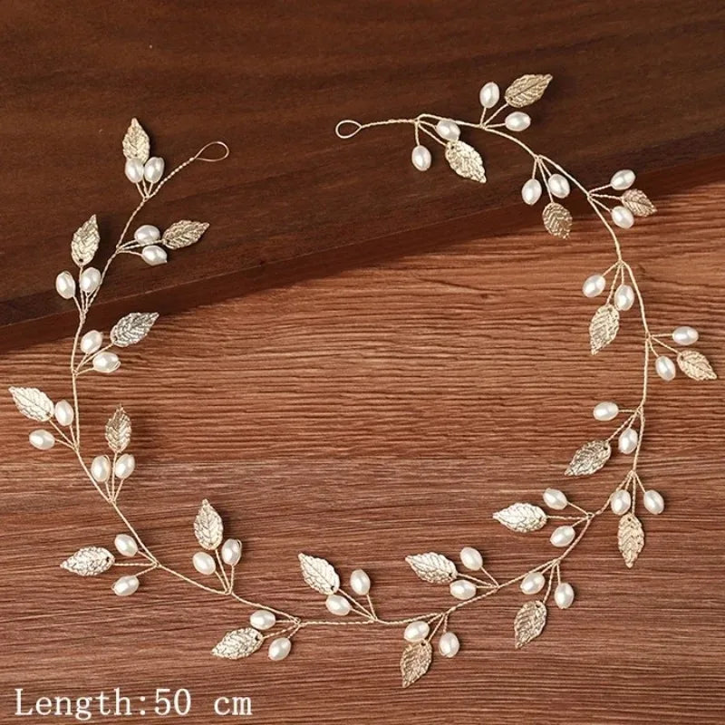 Women Headbands Hair Jewelry Wedding Hair Accessories For Women Pearl Rhinestone Headband Bride Tiara Hairbands Accessories