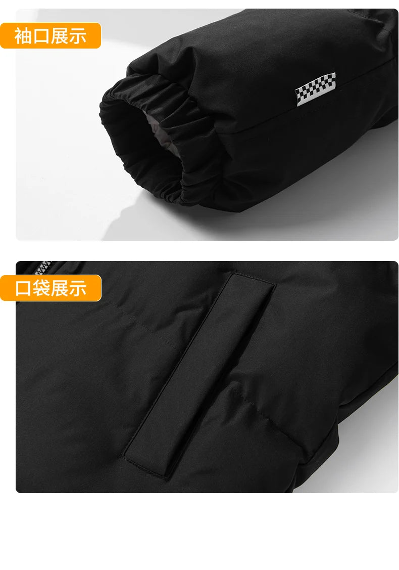 Men Winter Thick Warm Parka Coat Fleece