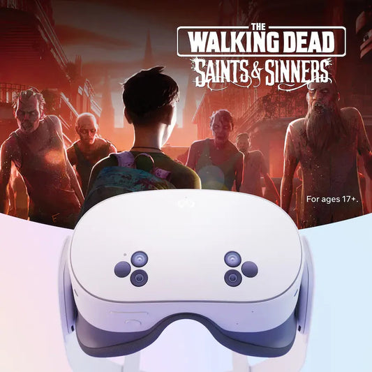 Meta Quest 3S 128GB VR Headset – Walking Dead Saints & Sinners Bundle – White